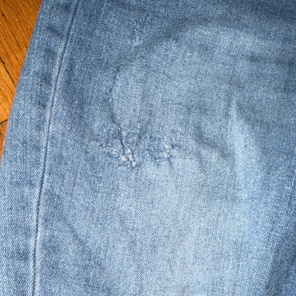Harper High Rise Distressed Blue Jeans - Picture 5 of 12